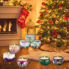 24pcs Christmas Scented Candle, Smoke-free, No-drip, Elegant Romantic Candle, Suitable For Family, Wedding, Church, Seasonal Celebrations, Also Very Suitable For Various Festivals.