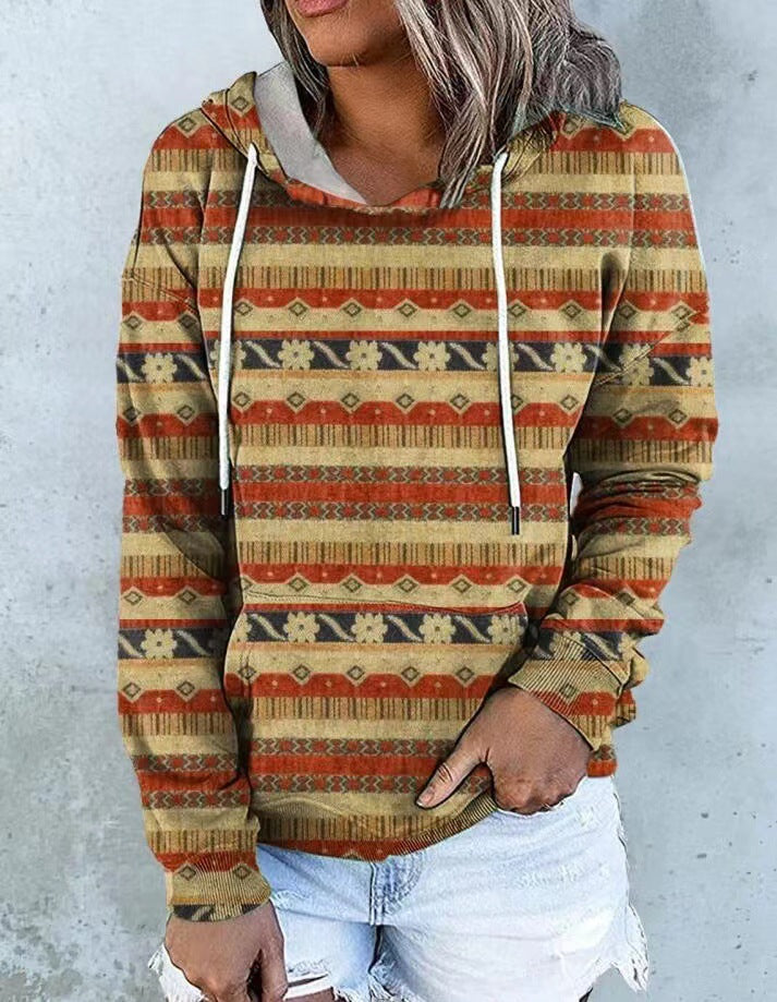 Women's New Burst Print Sweatshirt Pi-Mart
