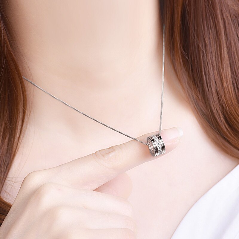 Rotatable Round Pendant Necklace Pi-Mart