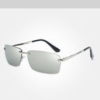 Luxury Classic Retro Rimless Sunglasses Men Polarized Gold Men's Shades Sun Glasses Luxury brands Night Driving Glasses Oculos de sol - SJB-DIAMOND ELITES