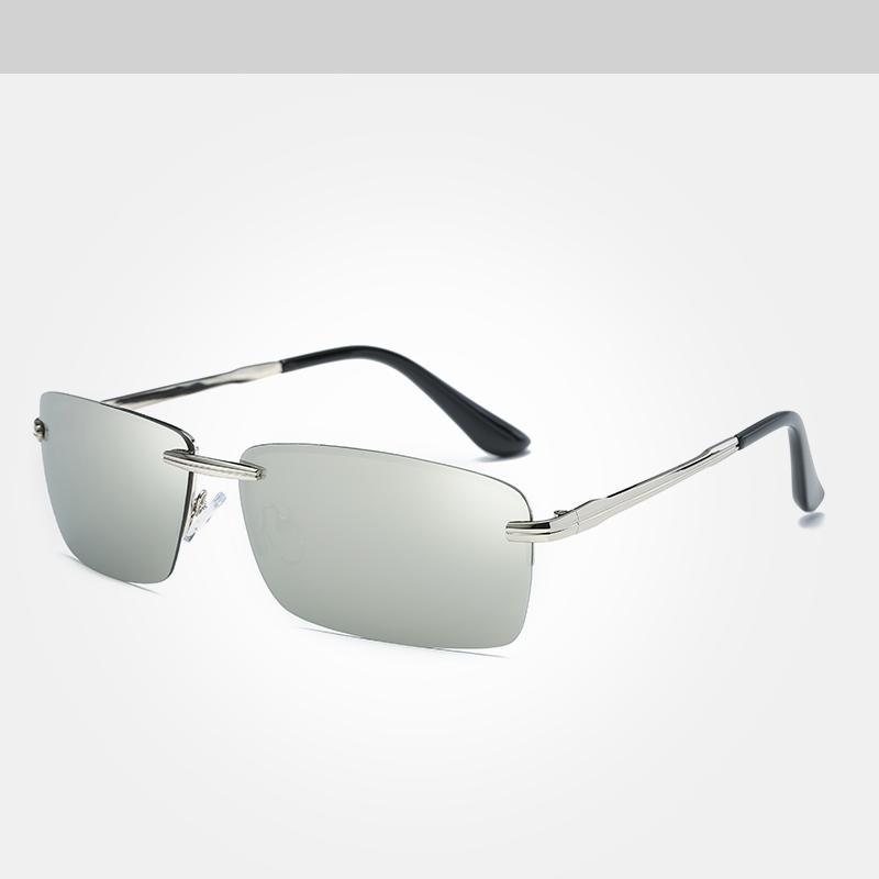Luxury Classic Retro Rimless Sunglasses Men Polarized Gold Men's Shades Sun Glasses Luxury brands Night Driving Glasses Oculos de sol - SJB-DIAMOND ELITES