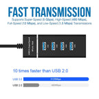 4 In 1 2.0 3.0 USB HUB Splitter High Speed Multi Splitter USB Adapter Expander Cable For Desktop PC Laptop Adapter USB HUB - SJB-DIAMOND ELITES