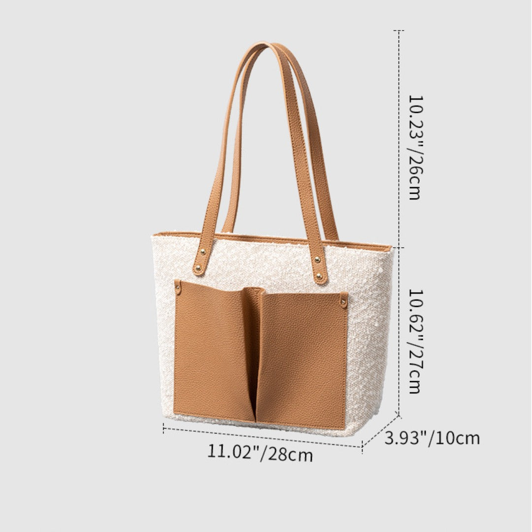 Large capacity handbag, bag for women pu, tote bag, retro commuter shoulder bag for women - SJB-DIAMOND ELITES