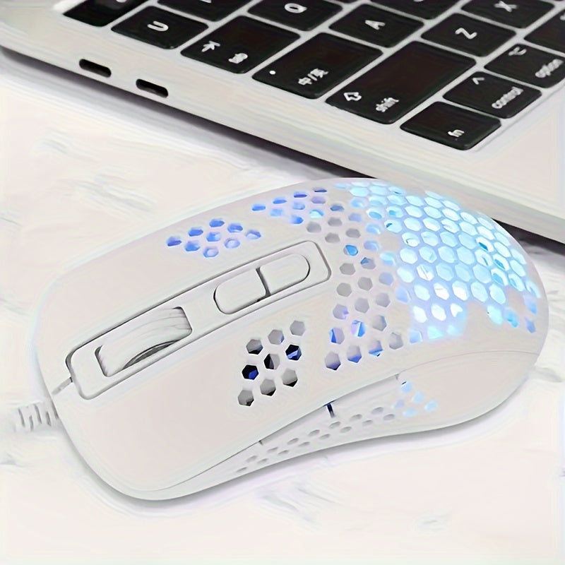 ATTACK SHARK Ultra-Light Wired Gaming Mouse with Honeycomb Design, Breathable Backlighting & USB Optical - Compatible with Windows, Xbox, PS4, Mac, HP, Acer, ATTACK SHARK Lootquake LLC