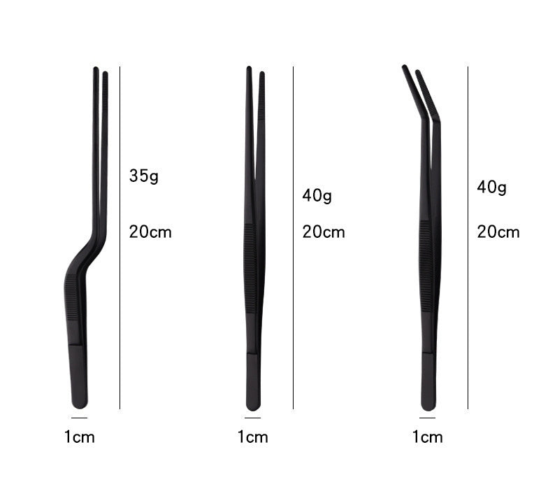 Stainless Steel Barbecue Tongs Outdoor Retro Long-handle Clip Fried Steak Anti-scald Restaurant Kitchen Plate Holder Pi-Mart
