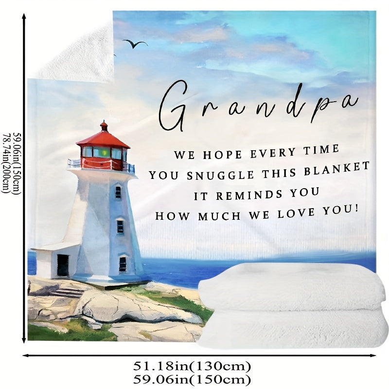 Cozy Grandpa's Delight Flannel Throw Blanket - Ultra-Soft, Warm, and Hypoallergenic for Snuggling Up on Couch, Bed, Office, or Travel - Perfect Birthday Gift Idea for Him Lootquake LLC