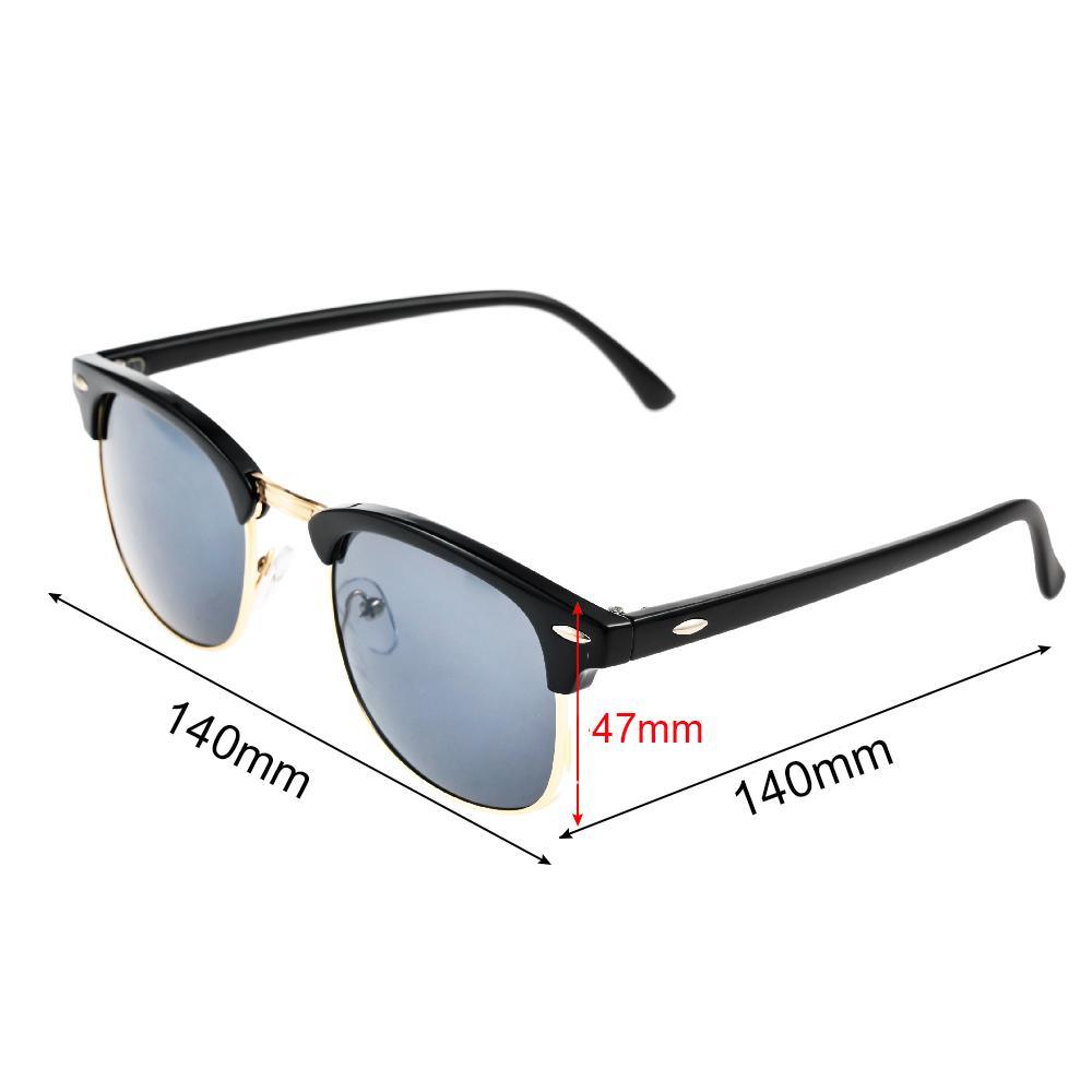 Polarized Semi-Rimless Unisex Man and Woman  Classic Vintage Retro Sunglasses With U400 Protection Oculos De Sol Gafas - SJB-DIAMOND ELITES