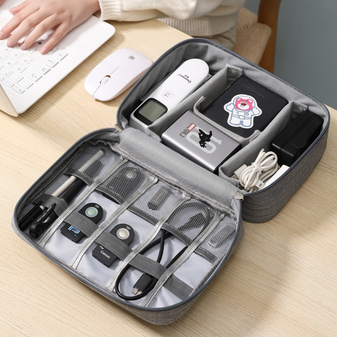 Data cable storage bag, large-capacity grid charger storage bag, mobile hard disk, earphone bag, travel portable waterproof digital bag. - SJB-DIAMOND ELITES