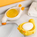 Small Yellow Duck Creative Ceramic Drain Soap Box Pi-Mart