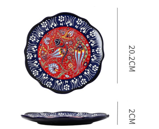 Underglaze Ceramic Tableware Bohemian Household Dishes Pi-Mart