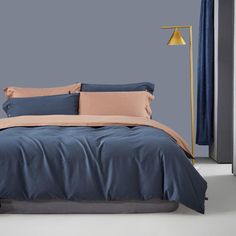 Pure Color Warm Duvet Cover Autumn And Winter Bedding Pi-Mart