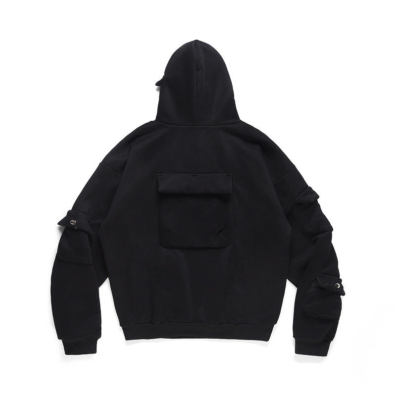 Heavyweight Multi-pocket Sweatshirt Oversize Hoodie Pi-Mart