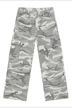 Camouflage Cargo Jeans with Pockets