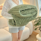 1pc Cozy Double-Sided 3D Rabbit Hair Blanket - Soft, Warm, and Fuzzy for Snuggling Up - Perfect for Office, Outdoor Camping, Sofa, and Gift Giving Lootquake LLC