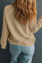 Khaki Game Day Rugby FOOTBALL SEASON Graphic Sweatshirt