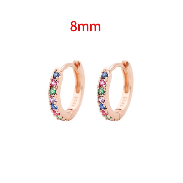 Stainless Steel Minimalist Huggie Hoop Earrings Pi-Mart