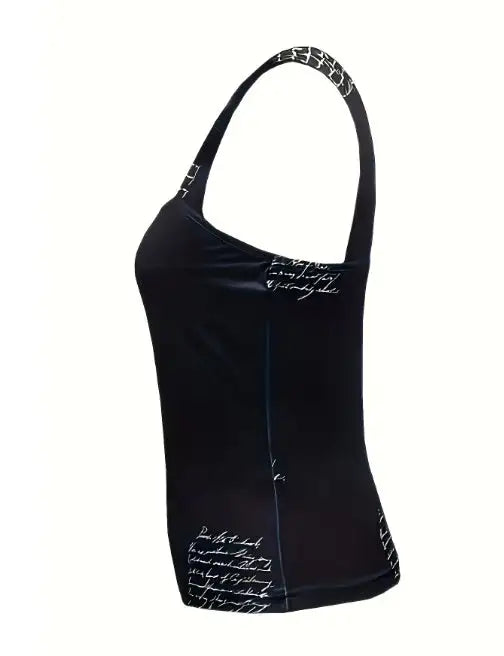 Ladies' V-neck Printed Fashionable Casual Camisole Vest - SJB-DIAMOND ELITES