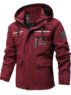 Men's Plus Size Hooded Outdoor Windproof Coat THRIXINE