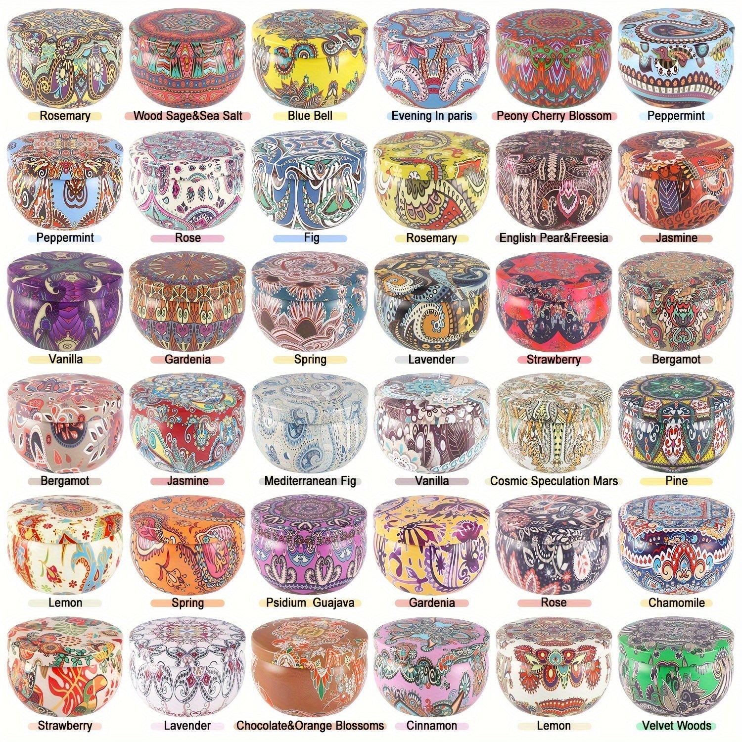 36 packs of 2.5oz Ham scented candles, Premium soy wax scented candle gift set, perfect for family, meditation, yoga, anniversaries, pools, Shabbat, weddings, churches, seasonal celebrations and emergencies, but also perfect