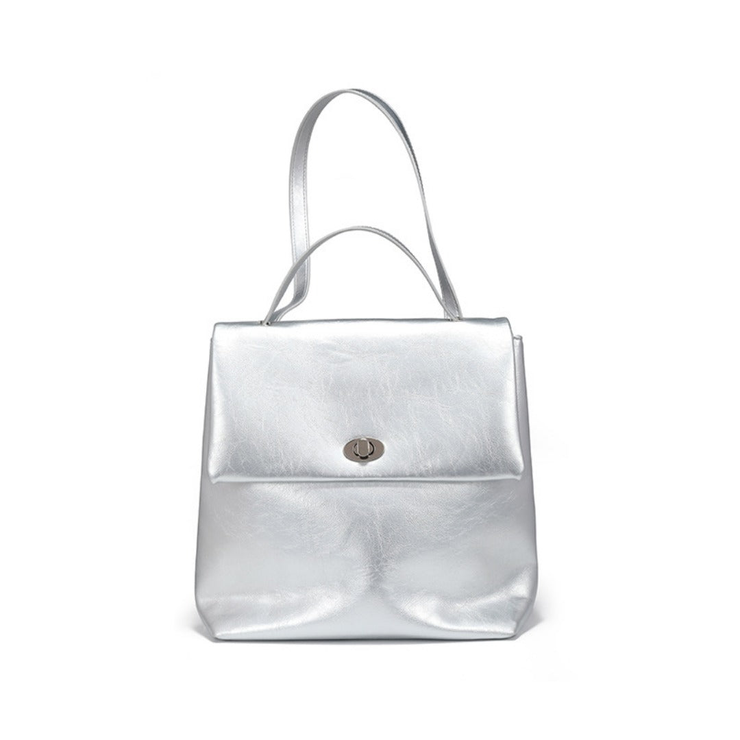 Big backpack female, autumn and winter silver large capacity backpack purse, commuter versatile college backpack - SJB-DIAMOND ELITES