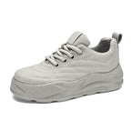 Fashion Thick-soled Anti-skid Shoes Ins Slip-on Casual Lazy Shoes Men Outdoor Breathable Lace-up Running Sports Sneakers Pi-Mart