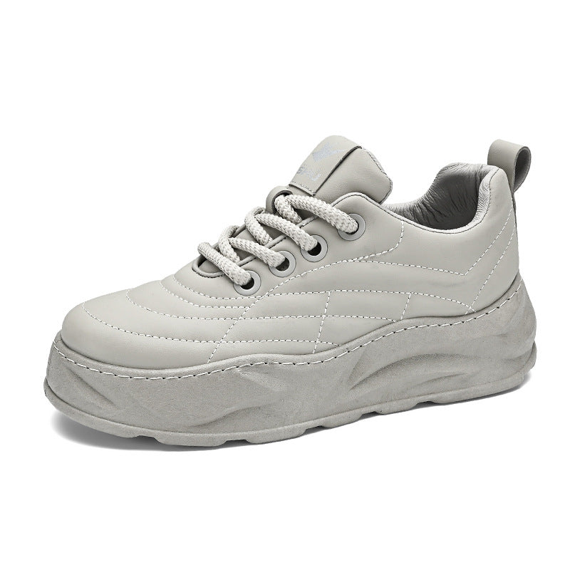 Fashion Thick-soled Anti-skid Shoes Ins Slip-on Casual Lazy Shoes Men Outdoor Breathable Lace-up Running Sports Sneakers Pi-Mart
