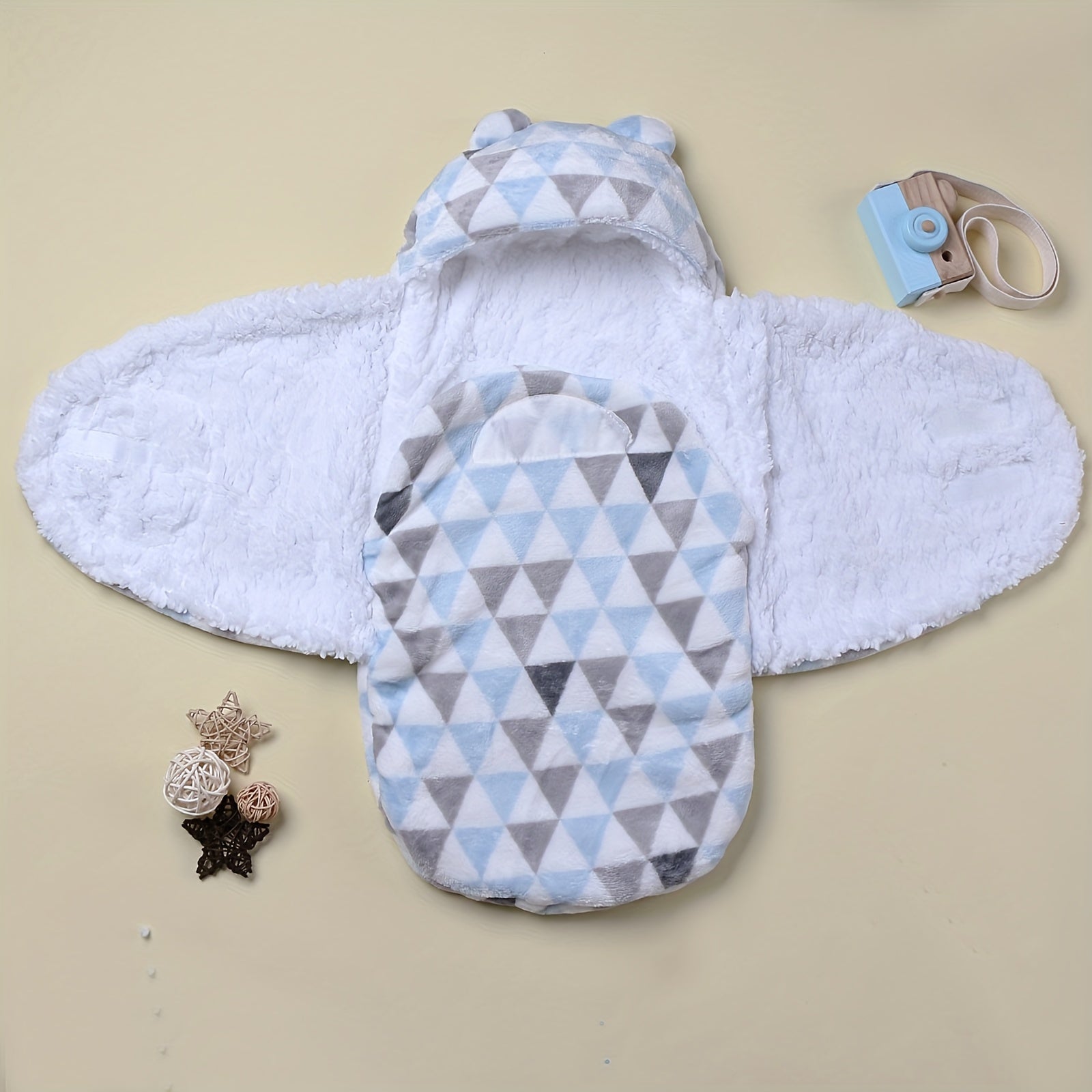 1pc Baby Wrap, Newborn Flannel Thickened Soft Swaddling Blanket Lootquake LLC