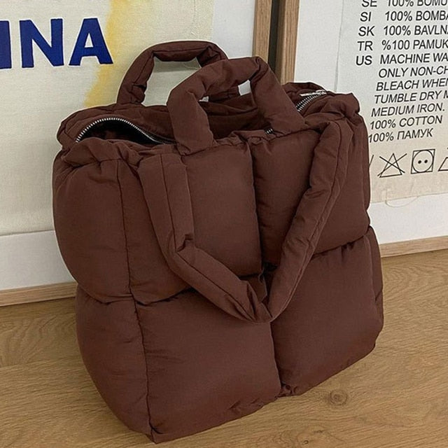 Zipper Cotton-padded Jacket Bag Pi-Mart