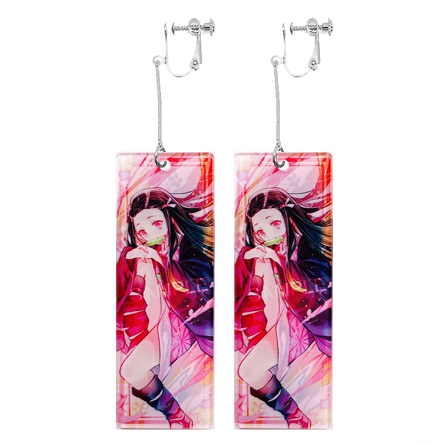 Acrylic Tanjiro Earrings Pi-Mart
