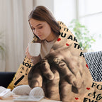 Plush Flannel Blanket for Wife - Husband to Wife Love Message - All-Season Softness for Sofa, Couch, Office, Camping, Bed, Travel, Living Room - Cozy Gift for Friends, Family, Birthday, 80x60in Lootquake LLC