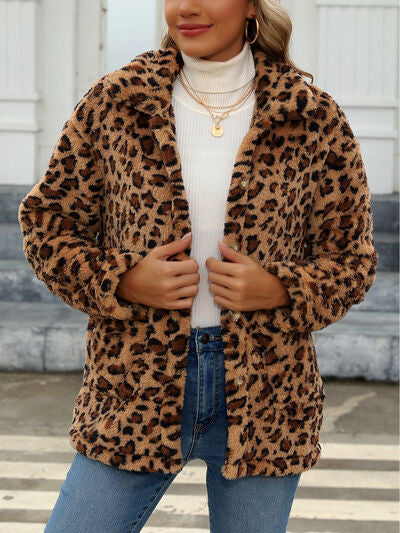 Beautiful Red Women Drop Shoulder Fuzzy Button-Up Jacket Soft And Comfortable Casual Fit Jacket Stevvex