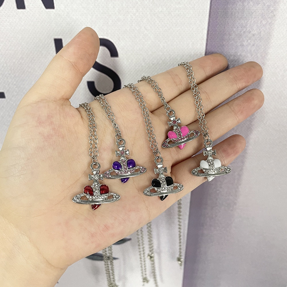 Saturn Stud Earrings and Necklace Pi-Mart