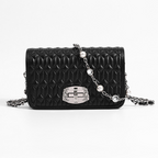 Simple female bag trendy embroidery purse with diamond chain single shoulder purse crossbody - SJB-DIAMOND ELITES