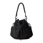 Oxford cloth pleated shoulder bag, bag women's leisure commuter hobo bag, large capacity Crossbody bag, bucket bag