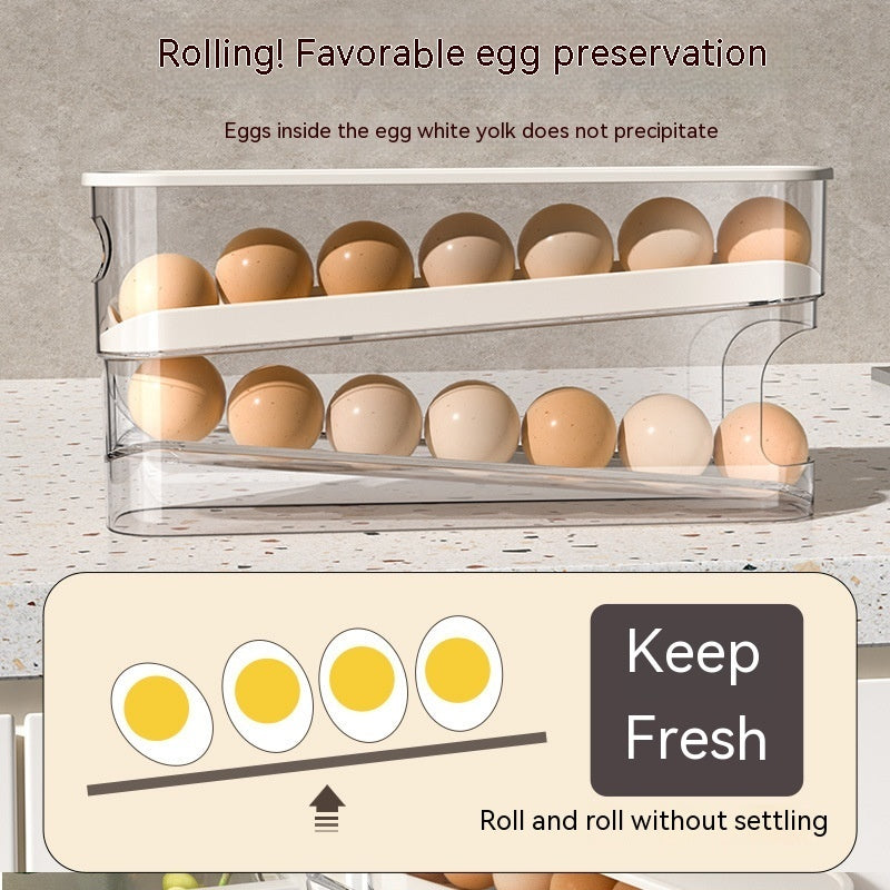 Slide Egg Storage Box Double-layer Automatic Egg Roller Pi-Mart