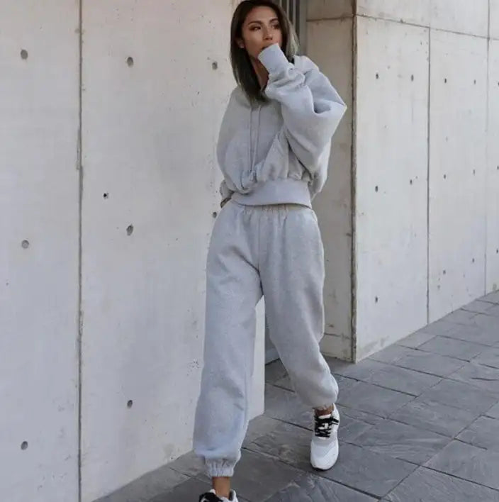 New Style Autumn And Winter Women's New Casual Hoodie Coat Sports Suit - SJB-DIAMOND ELITES