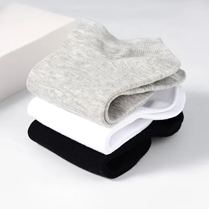 15 Pairs Unisex Low Cut Socks - Fashionable Solid Colors, Ultra-Soft & Featherweight - Ideal for Everyday Wear, Versatile Ladies & Gents Stockings & Hosiery Value Pack Lootquake LLC