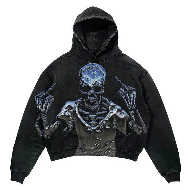 Punk Wind Ninja Printed Hoodies Pi-Mart