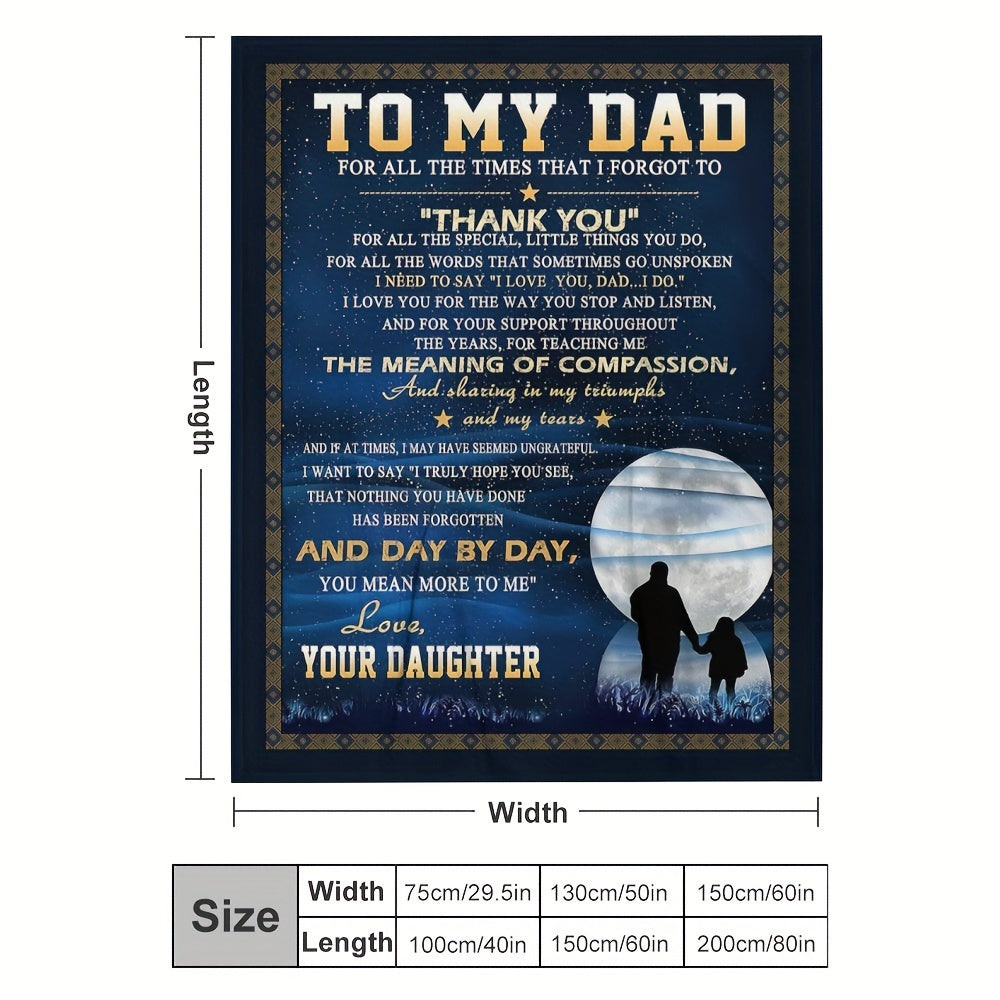 Gifts Of Blanket For Dad, Gifts From Daughter - Best Dad Ever Gifts - Idea Gift For Dad, Funny Birthday Gifts, Gifts For Daddy, Gifts For Dad Who Wants Nothing - Father's Day Gifts Of Blankets