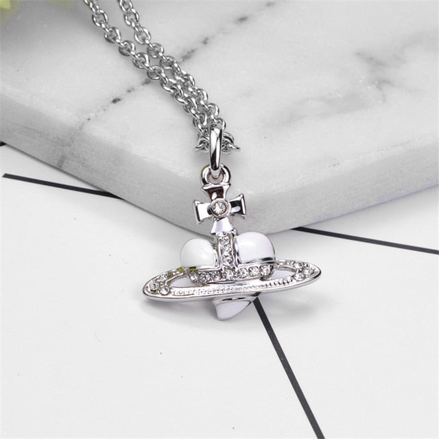 Saturn Stud Earrings and Necklace Pi-Mart