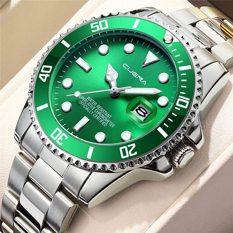 Quartz Watch Steel Band Calendar Fashion Pi-Mart