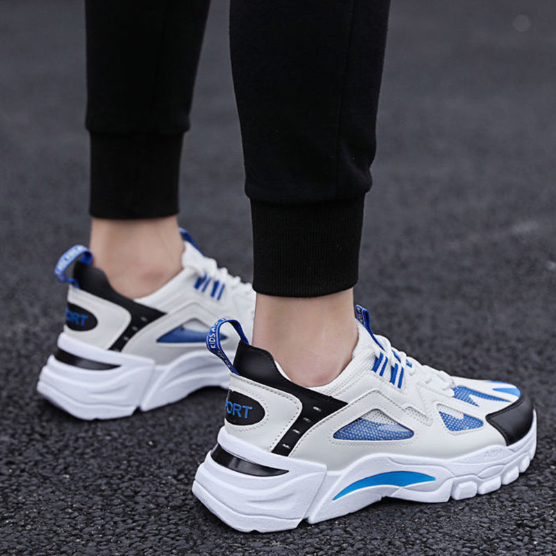 White Sneakers Men Non Slip Walking Running Shoes Sports Pi-Mart
