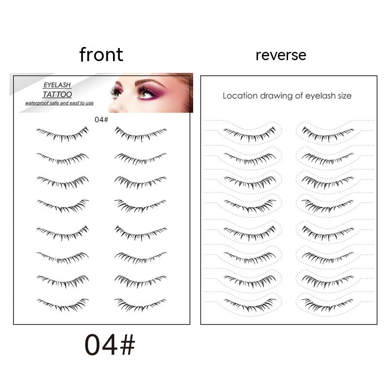 Lower Eyelashes Tattoo Sticker Disposable Waterproof Pi-Mart