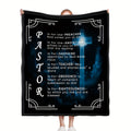 1pc, Pastor Appreciation Gifts For Men, Throw Blanket, Thank You Presents For Christmas, Pastor Appreciation Day, Birthday, Father's Day Cross Lootquake LLC