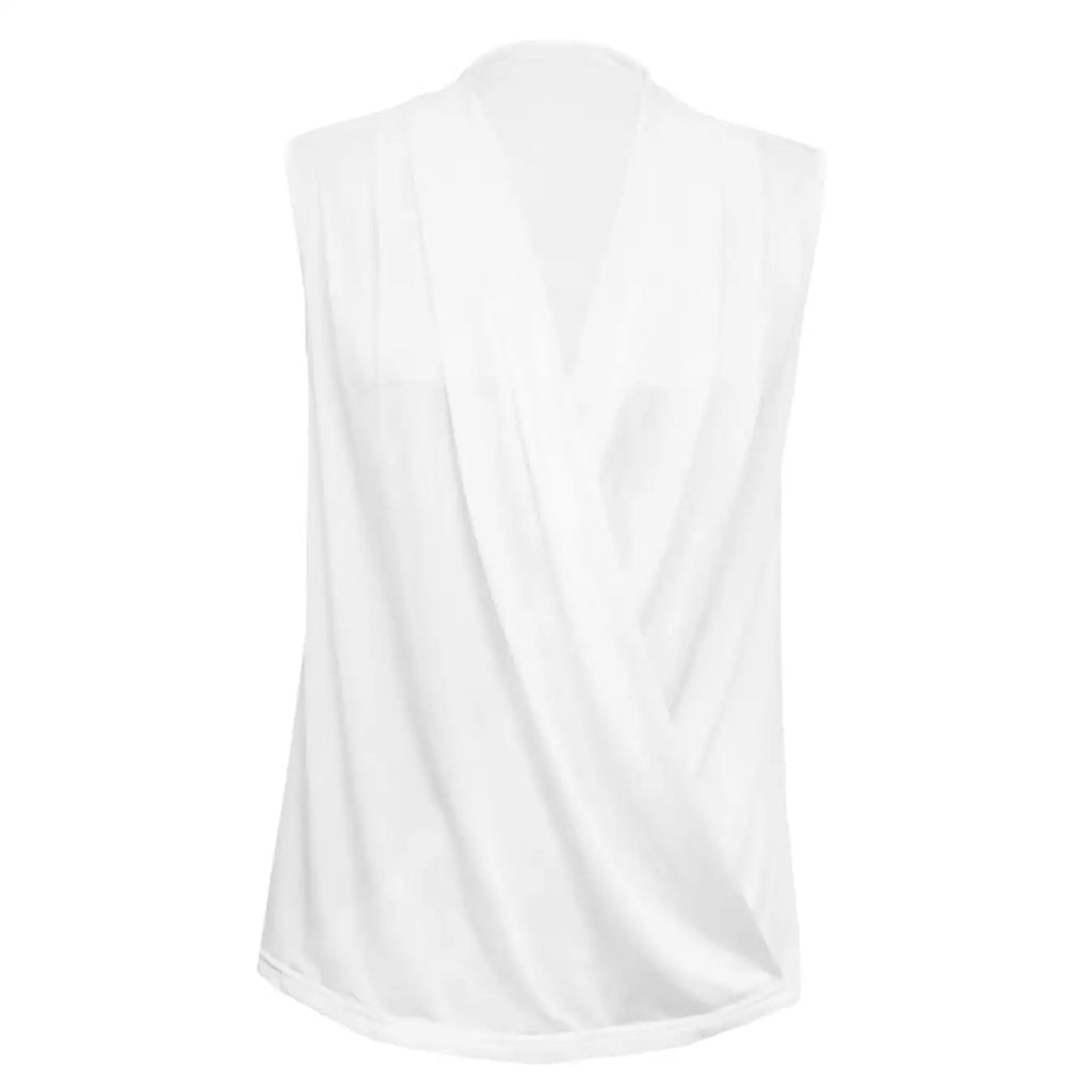 Women's Solid Color V-neck Off Shoulder Fashionable Versatile Camisole Vest - SJB-DIAMOND ELITES