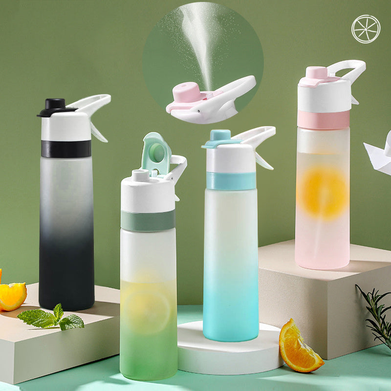 Spray Water Bottle For Girls Outdoor Sport Fitness Water Cup Large Capacity Spray Bottle Drinkware Travel Bottles Kitchen Gadgets Pi-Mart