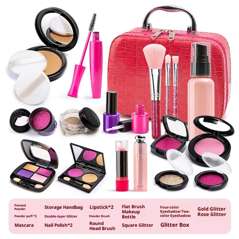 Cosmetics Toys Children Girl Lipstick Nail Polish Props Makeup Kit Set