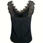 Ladies' Sexy Lace V-neck Sleeveless Backless Vest - SJB-DIAMOND ELITES
