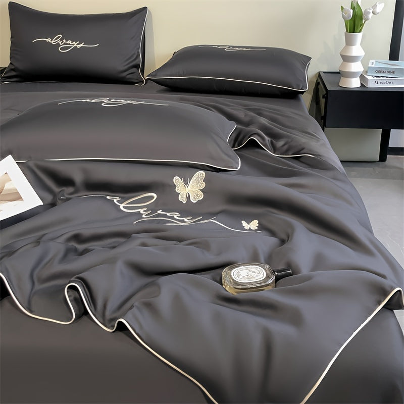 Luxury Embroidered Summer Cooling Quilt - Lightweight, Breathable Air Conditioner Blanket for Bedroom & Dorm, Machine Washable (Pillowcase Not Included) Lootquake LLC