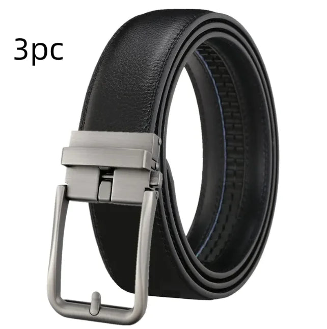 Men's Automatic Hollow Buckle Leather Belt
